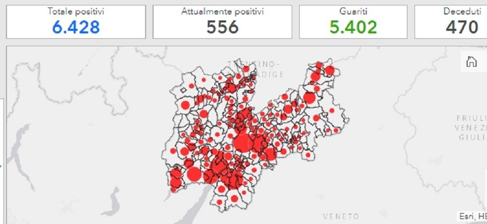 Coronavirus in Trentino, un paziente in più in ospedale e 11 sintomatici